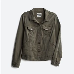 Olive denim jacket - like new, worn once